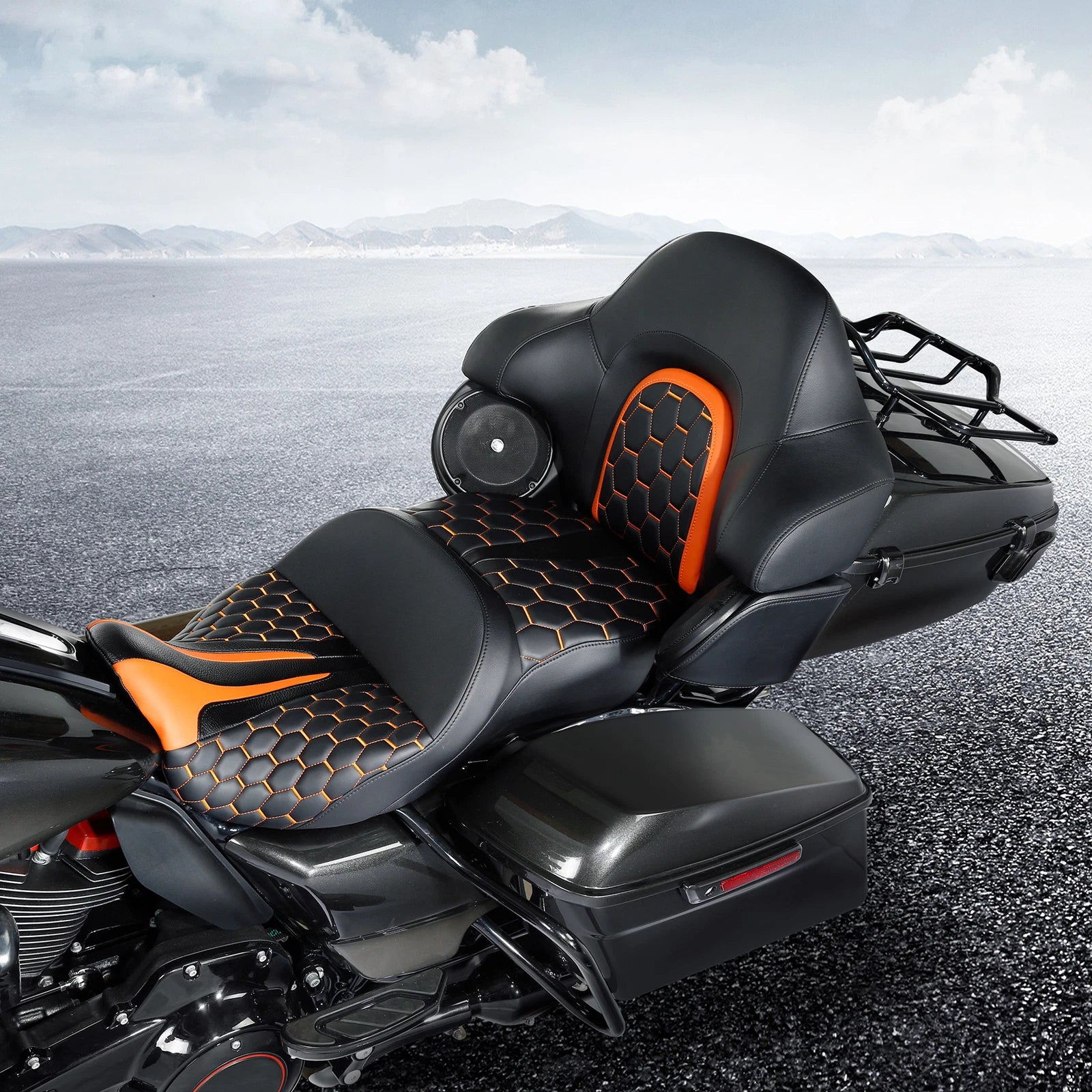 Gel Seat Backrest for Harley Road Glide (2014–2023)