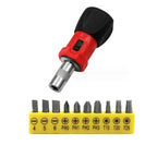 11PCS Ratchet Wrench Set with Anti-slip Handle and Hex Sockets