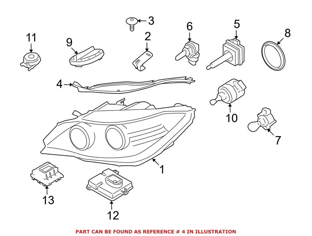 Headlight Seal for BMW (63127248898)