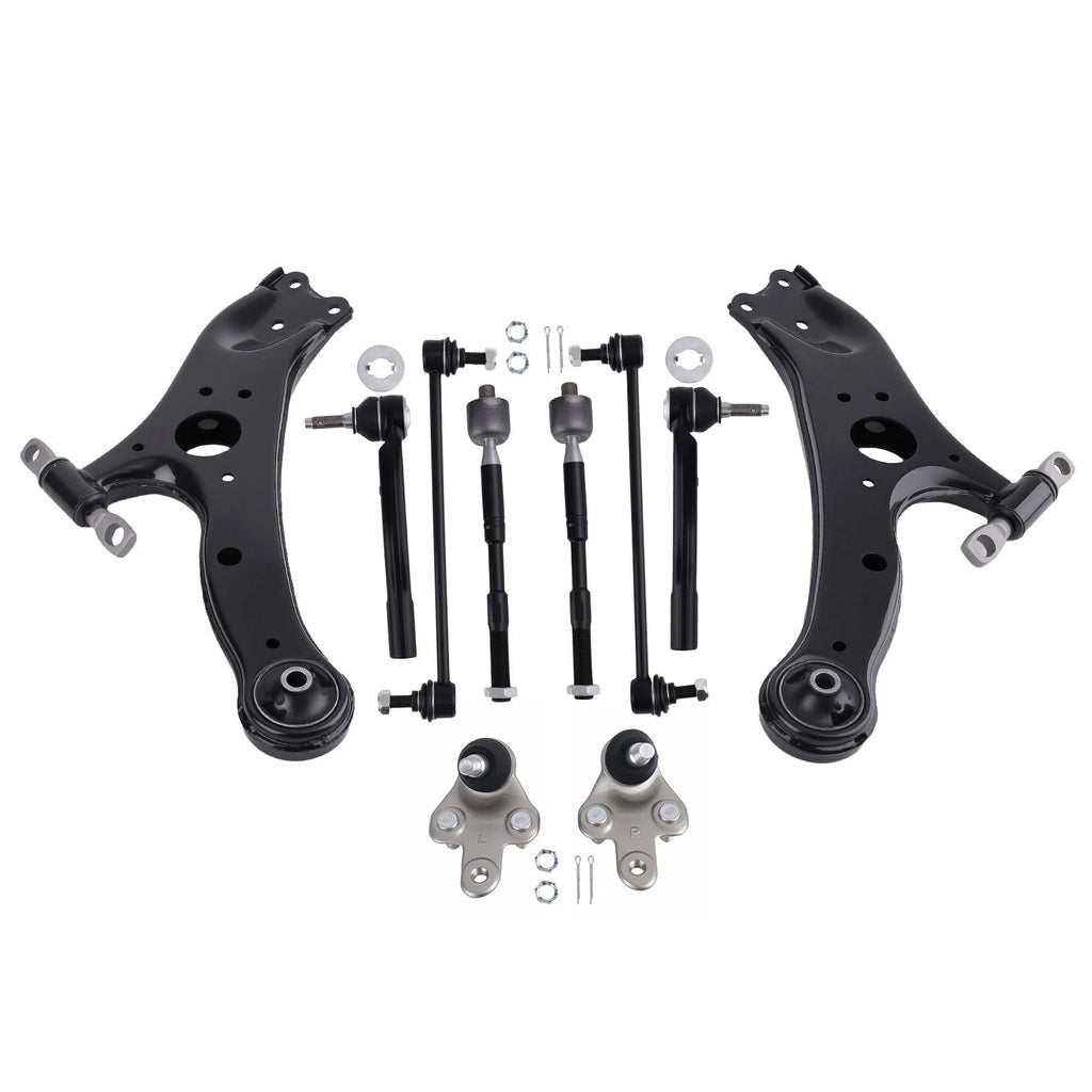 Front Control Arms + Tie Rods + Sway Bar Link for Toyota Sienna (2011–2020)