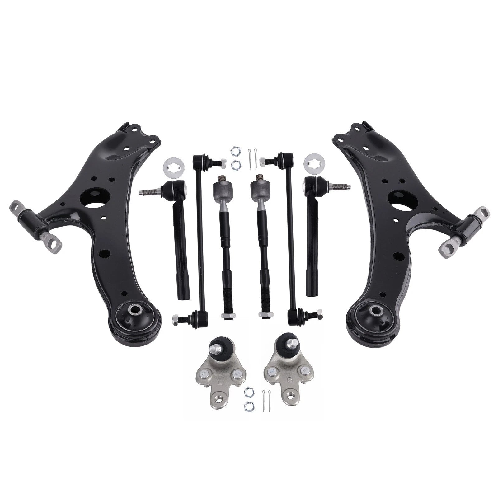 Front Control Arms + Tie Rods + Sway Bar Link for Toyota Sienna (2011–2020)