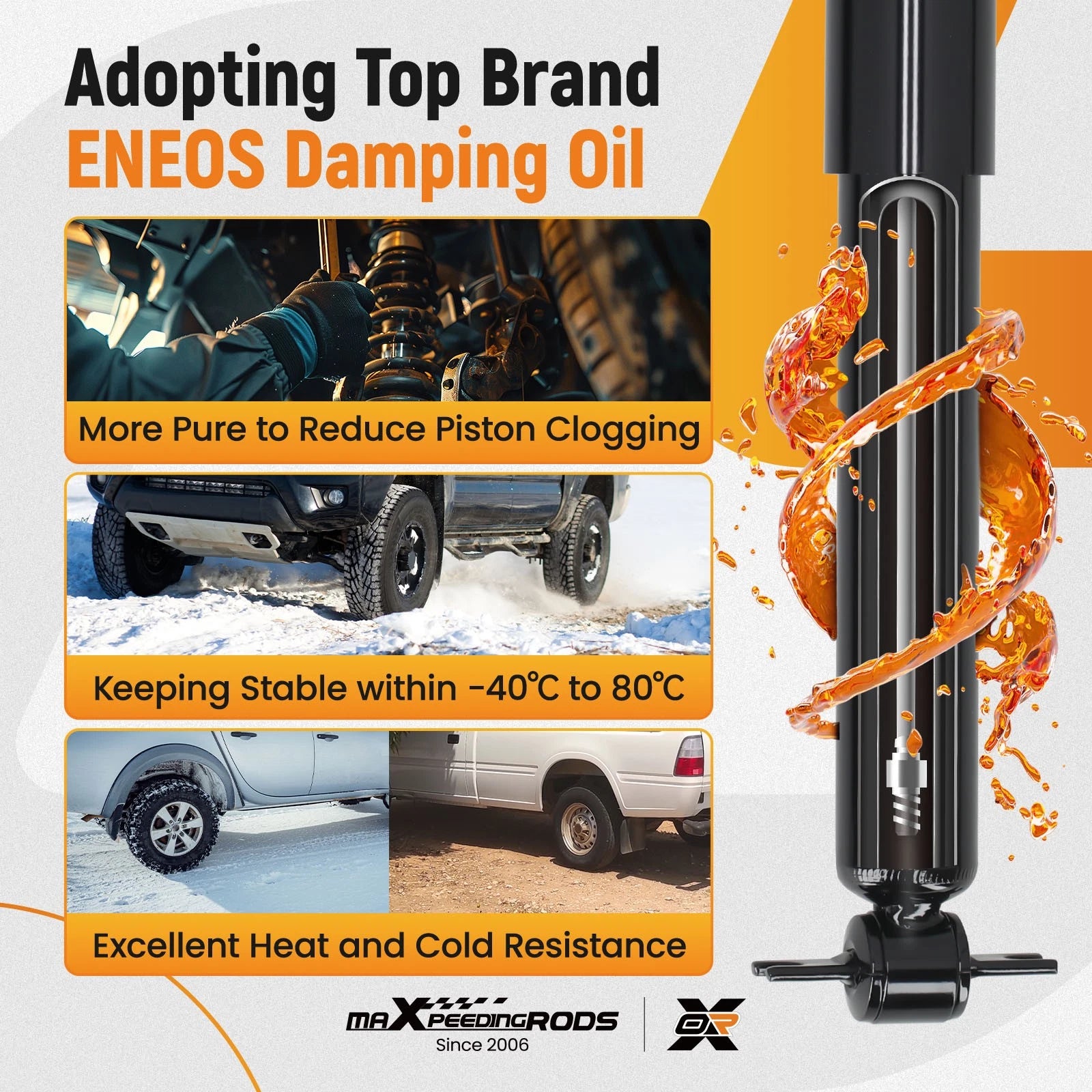 2X Front Shock Absorbers for Dodge Ram 1500 (2006–2008) 34520