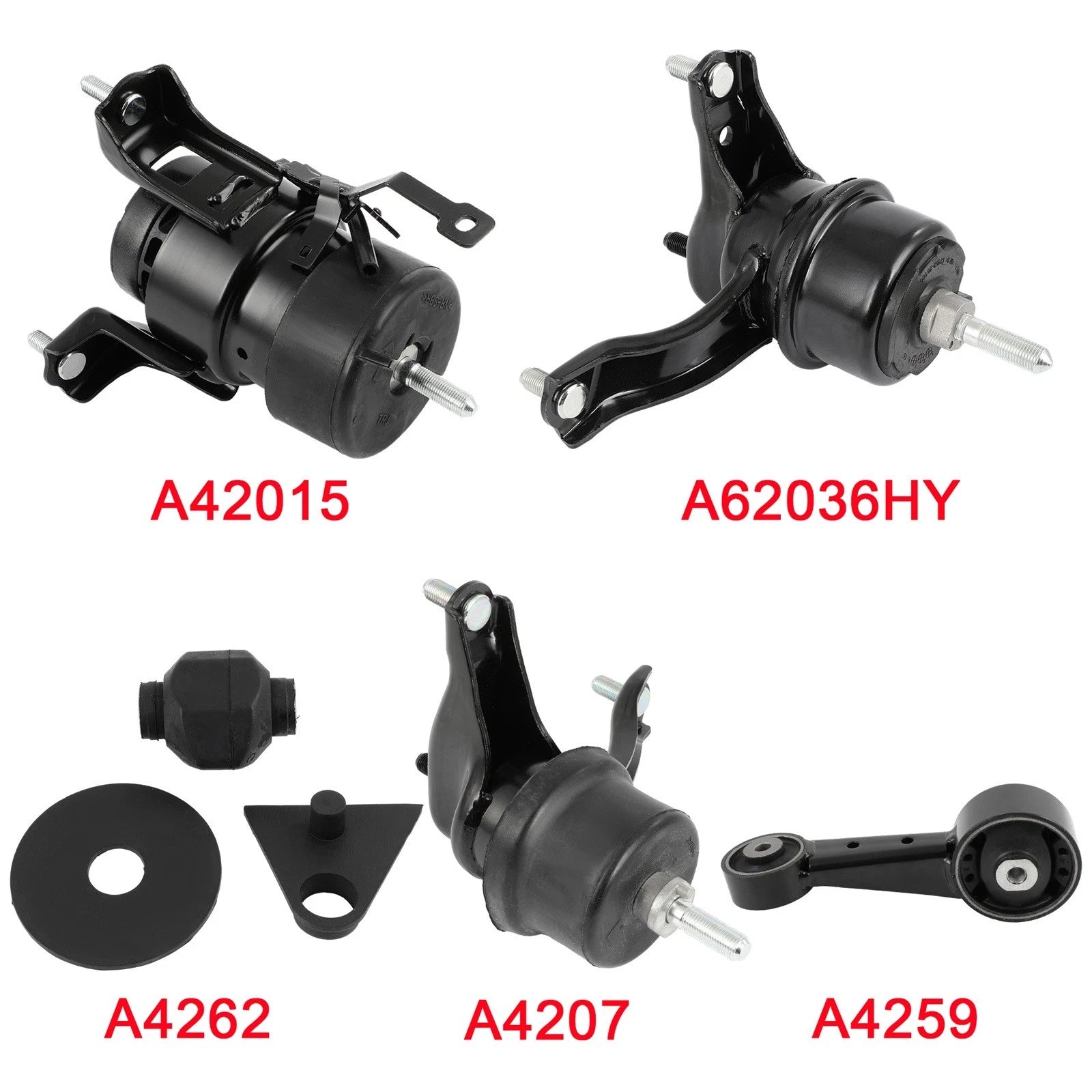 5pc Engine Motor & Transmission Mount for Toyota Highlander (2008–2013)
