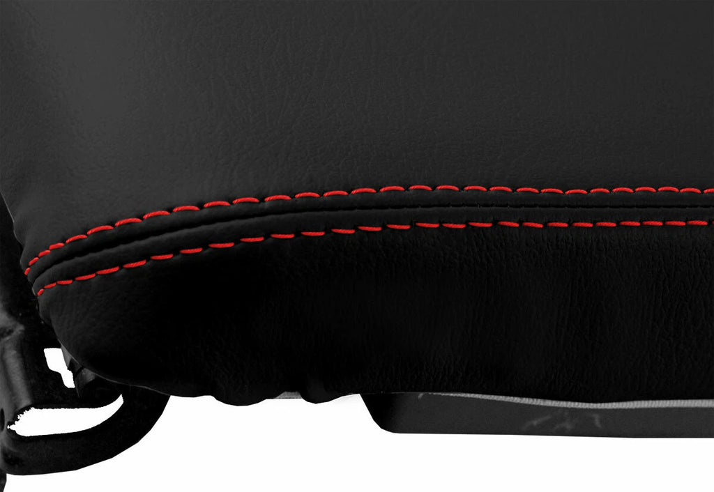 Console Lid Pull Over Cover Leather for Dodge Avenger (2008–2014) Red Stitch