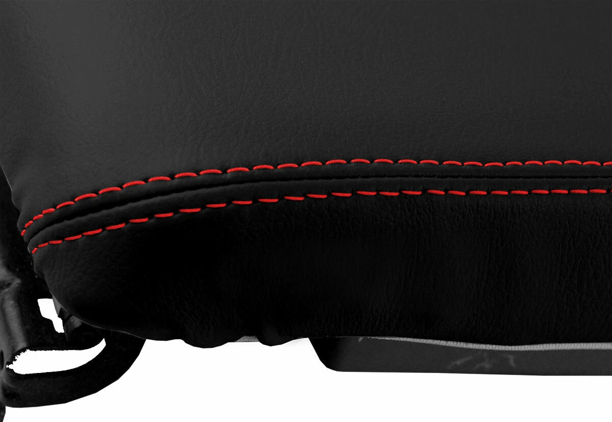 Console Lid Pull Over Cover Leather for Dodge Avenger (2008–2014) Red Stitch