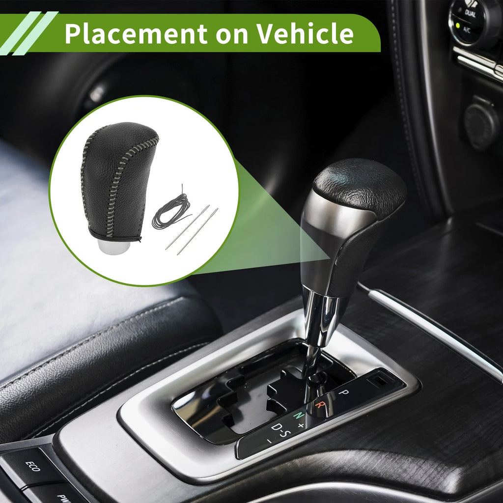 1 Pc Gear Shift Knob Cover for Toyota Corolla (2009–2013) Pebbled Black Grey
