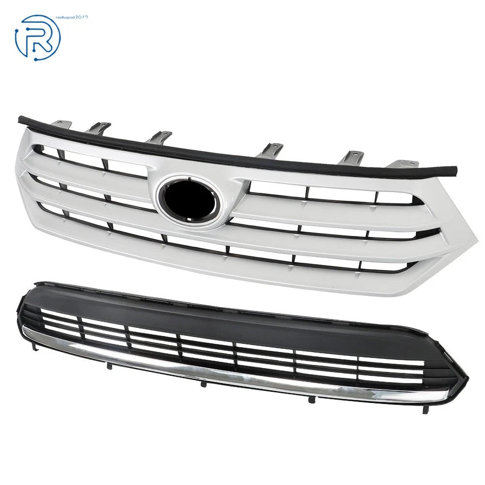 Front Grille for Toyota Highlander (2011-2013) Black Silver