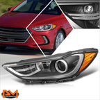 Left Driver Side Projector Headlight Lamp for Elantra Sedan (2017–2018)
