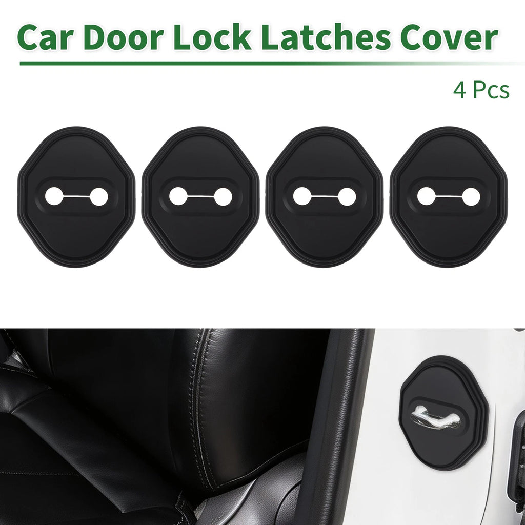 Set of 4 Door Lock Latches Covers for Toyota Land Cruiser 250 (2024–2025) Black