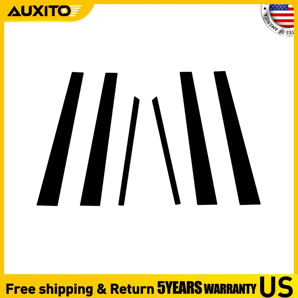 6 Pieces Glossy Black Window A B C Pillar Post Trim Covers for Lexus LS430 (2001–2006)