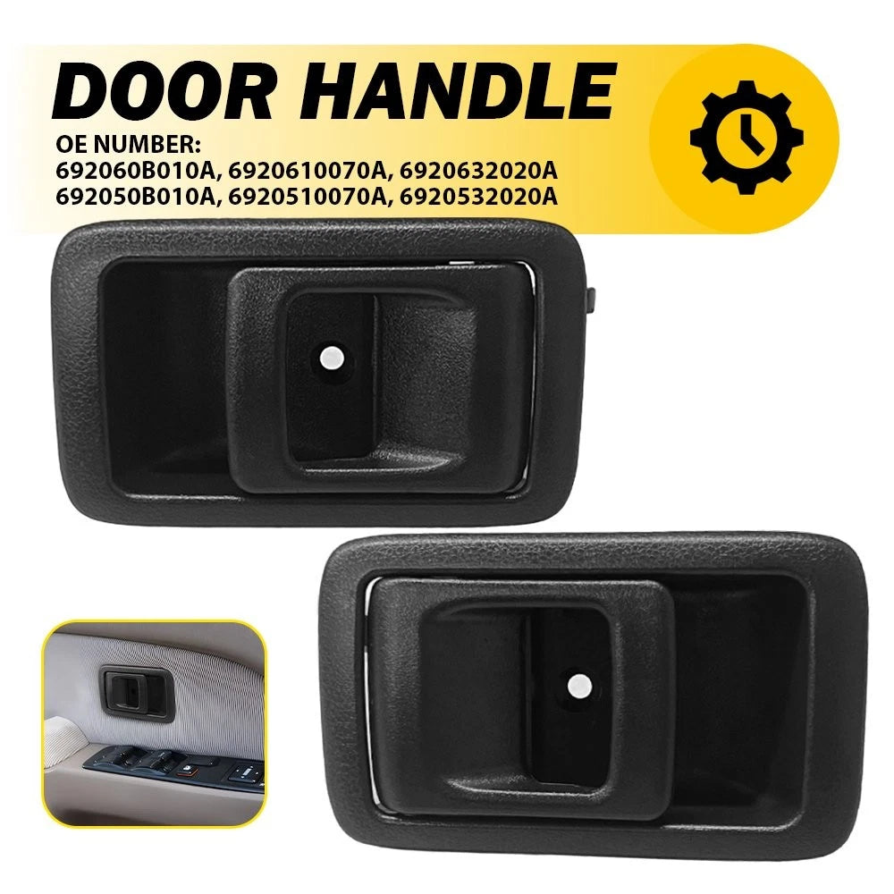 Set of 2 Black Inside Interior Door Handles for Toyota Tacoma (2001–2004)