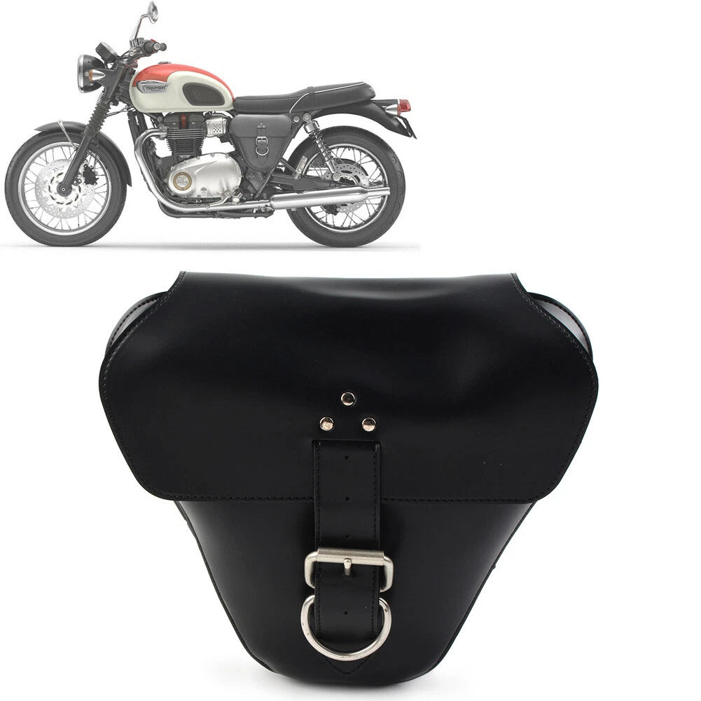 1 Pcs Black PU Leather Side Cover Bag for T100 Scrambler 1200 (2016–2023)