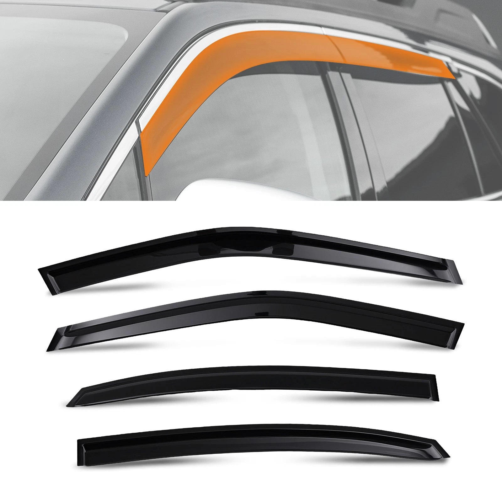 Set of 4 Window Visor Rain Guard Vents for Nissan Maxima (2016–2023)