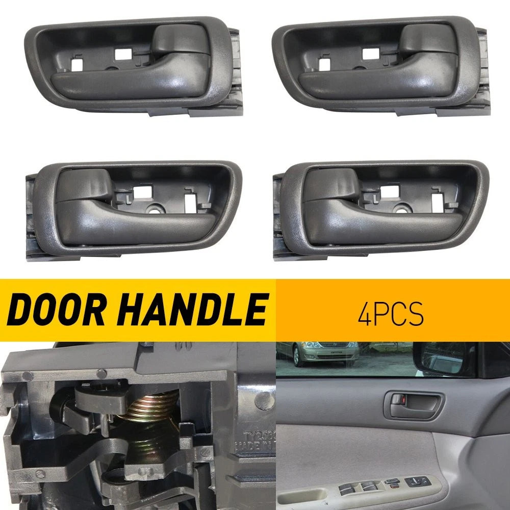 Set of 4 Door Handles for Toyota Camry (2002–2006) Gray Plastic