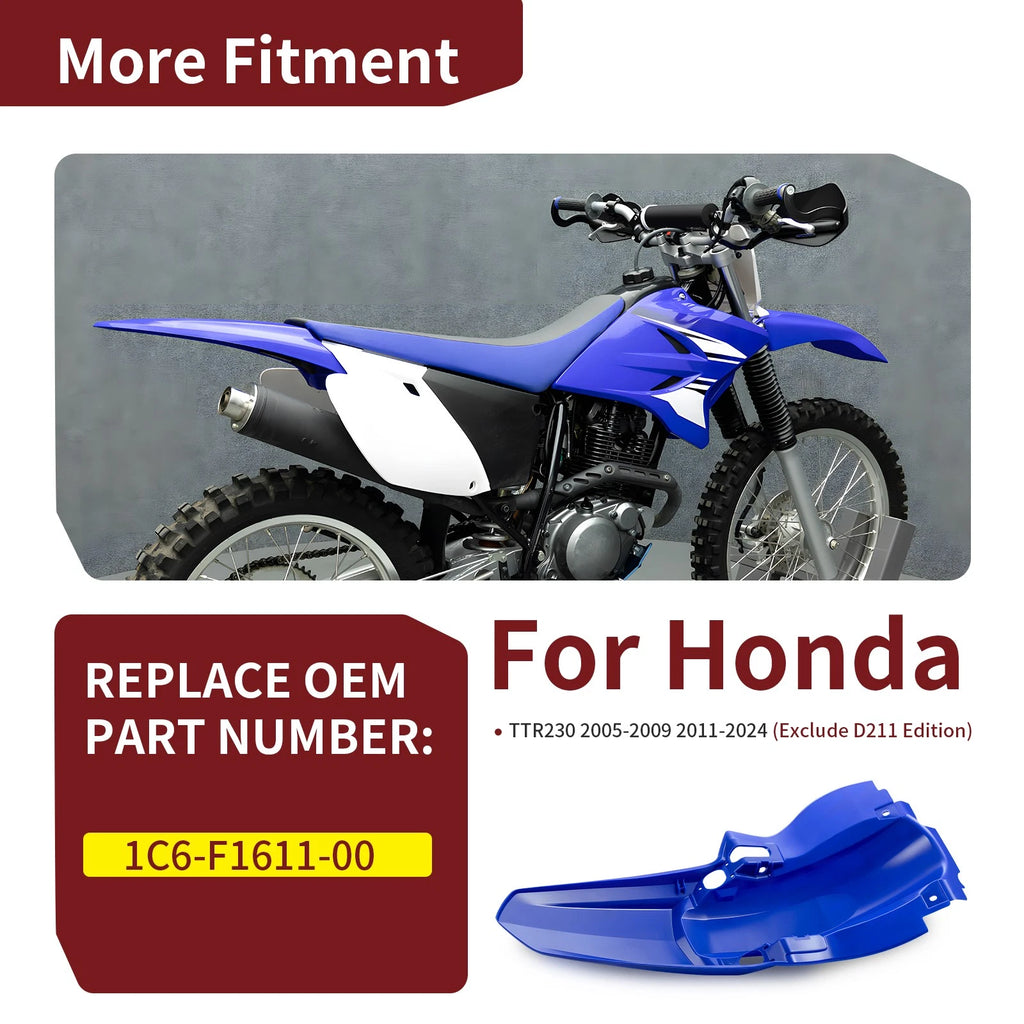 Rear Fender for Yamaha TTR230 (2005–2024) 1C6-F1611-00 Blue