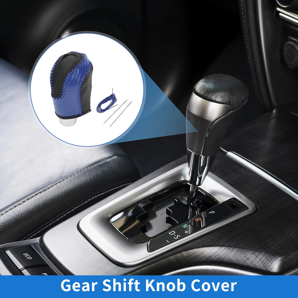 Gear Shift Knob Cover for Volkswagen Taos (2022–2023) Blue Carbon Fiber