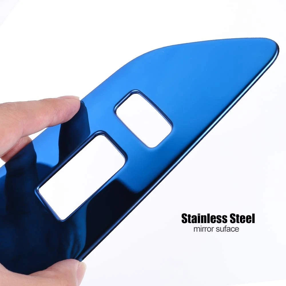 Window Lift Switch Panel Cover Molding Trim Blue for Honda Civic (2016-2021)