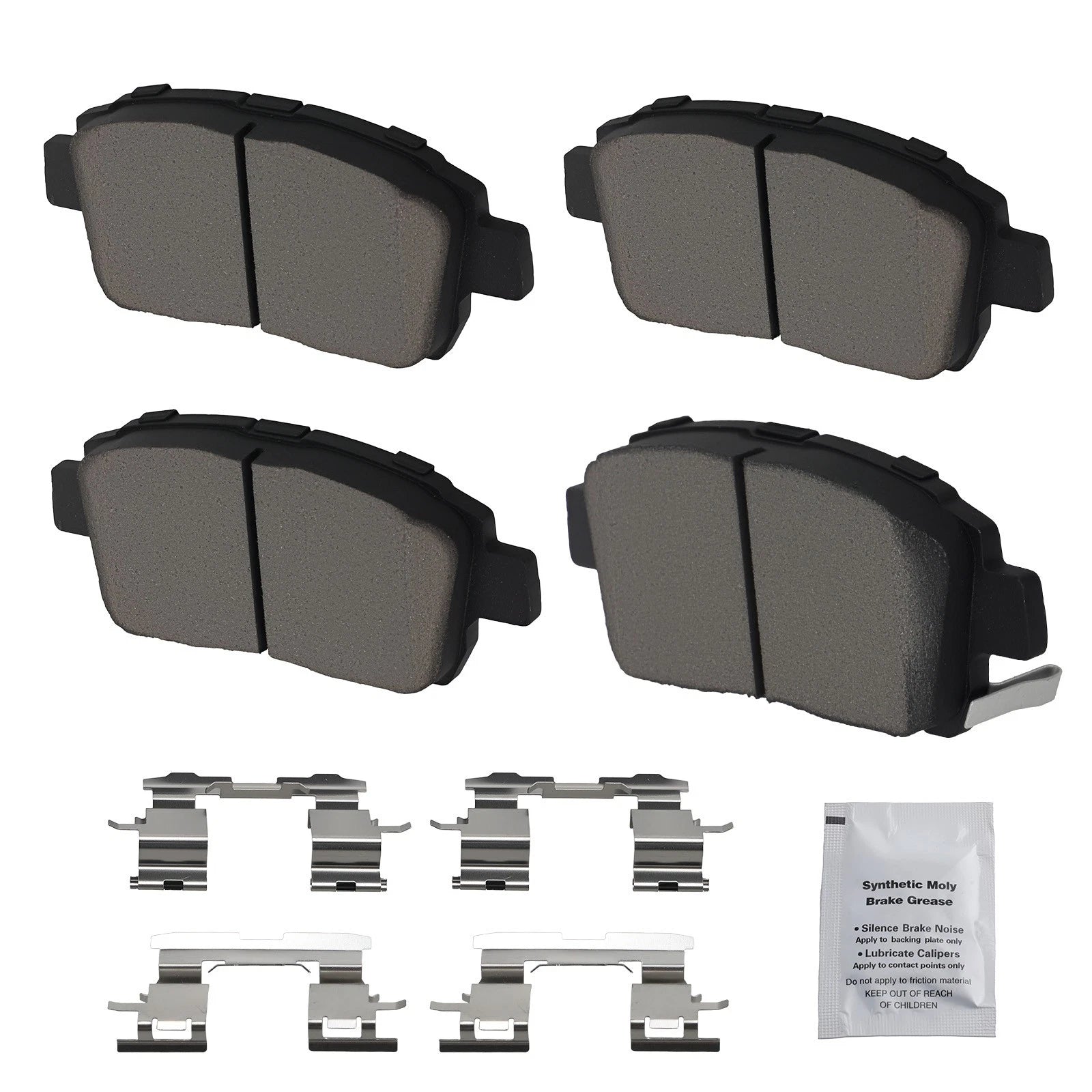 Front Ceramic Brake Pads Kit for Toyota Prius (2001–2009) / Echo (2001–2005) D822 P822