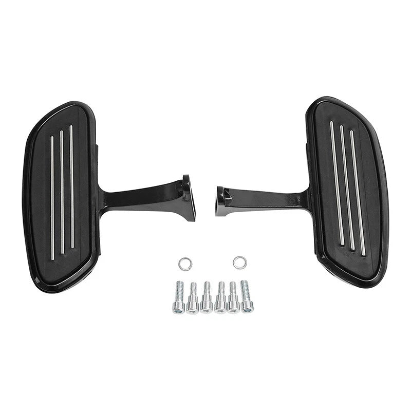 Black/Chrome Passenger Floorboard for Harley Glide (1993–2025)