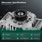 Alternator 130A for Chevrolet HHR (2008–2011) 15923218 12847 FG12S011SP