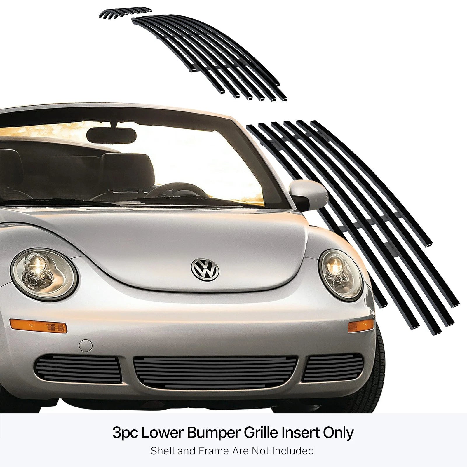 Stainless Black Billet Grille Insert for Volkswagen Beetle (2006-2011)