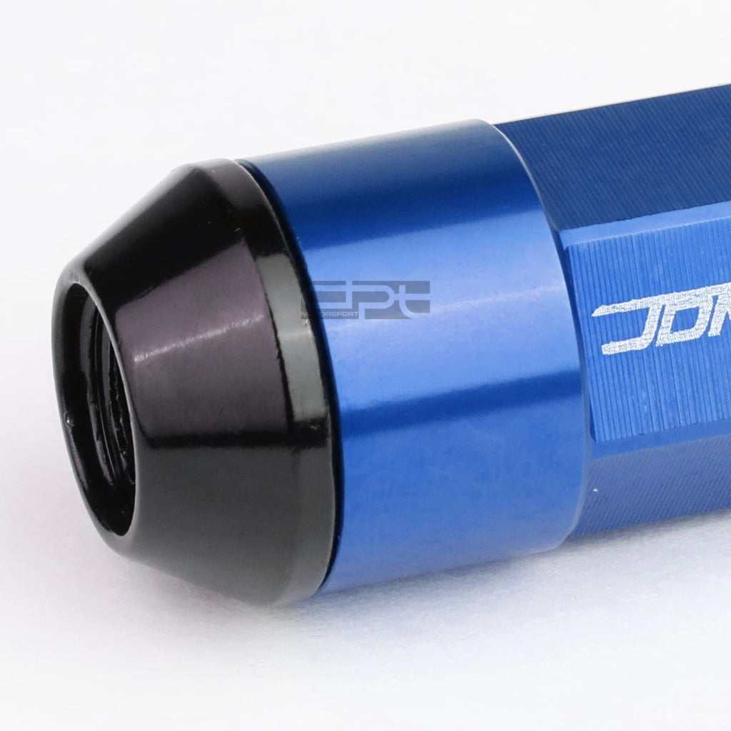 20 PCS M12X1.5 53MM Tall Blue Aluminum Lug Nuts with Caps + Adapter