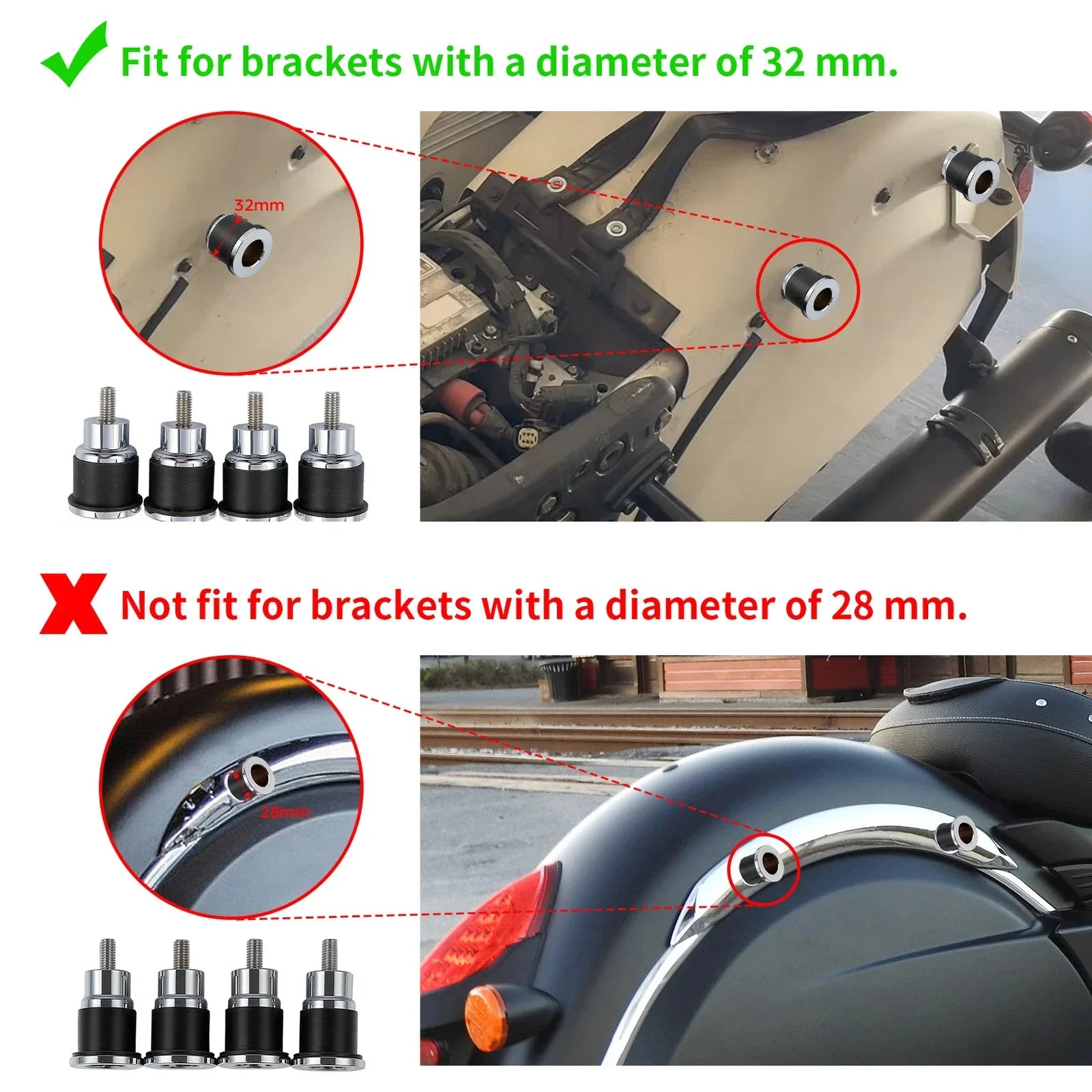 Backrest Quick Release Spool Mounting Kit for Indian Chieftain Springfield