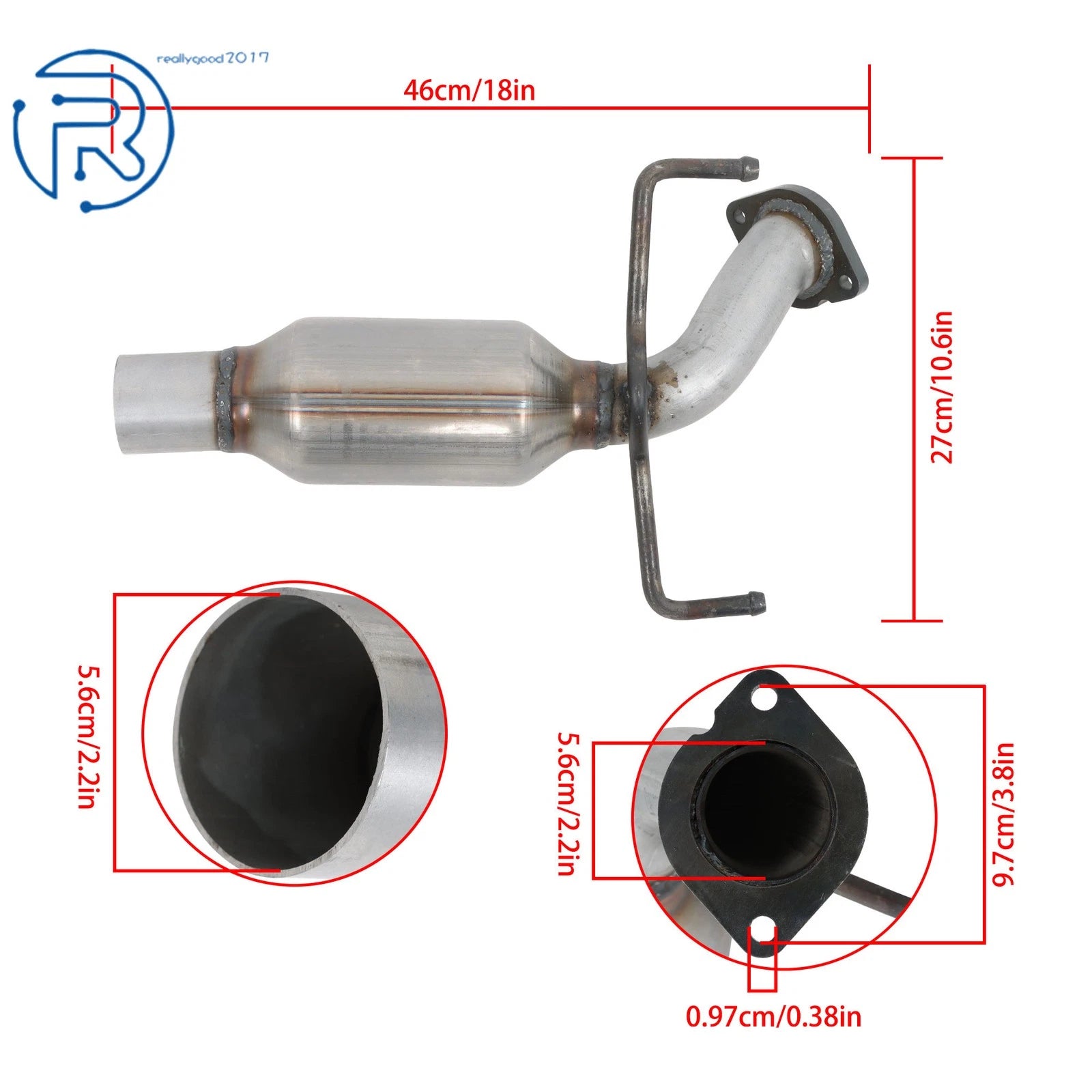 Rear Catalytic Converter for Chevy Trax, Buick Encore (2013-2021)