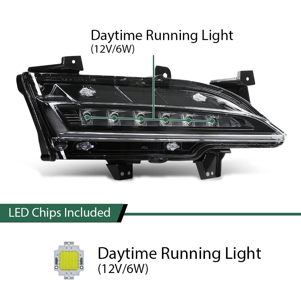 LED Daytime Running Light Fog Lamp for Lincoln MKC (2015–2019) Right Side