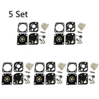 Set of 5 Carburetor Gasket Kits for Zama RB-115 C1U-W18 C1U-W18A C1U-W24