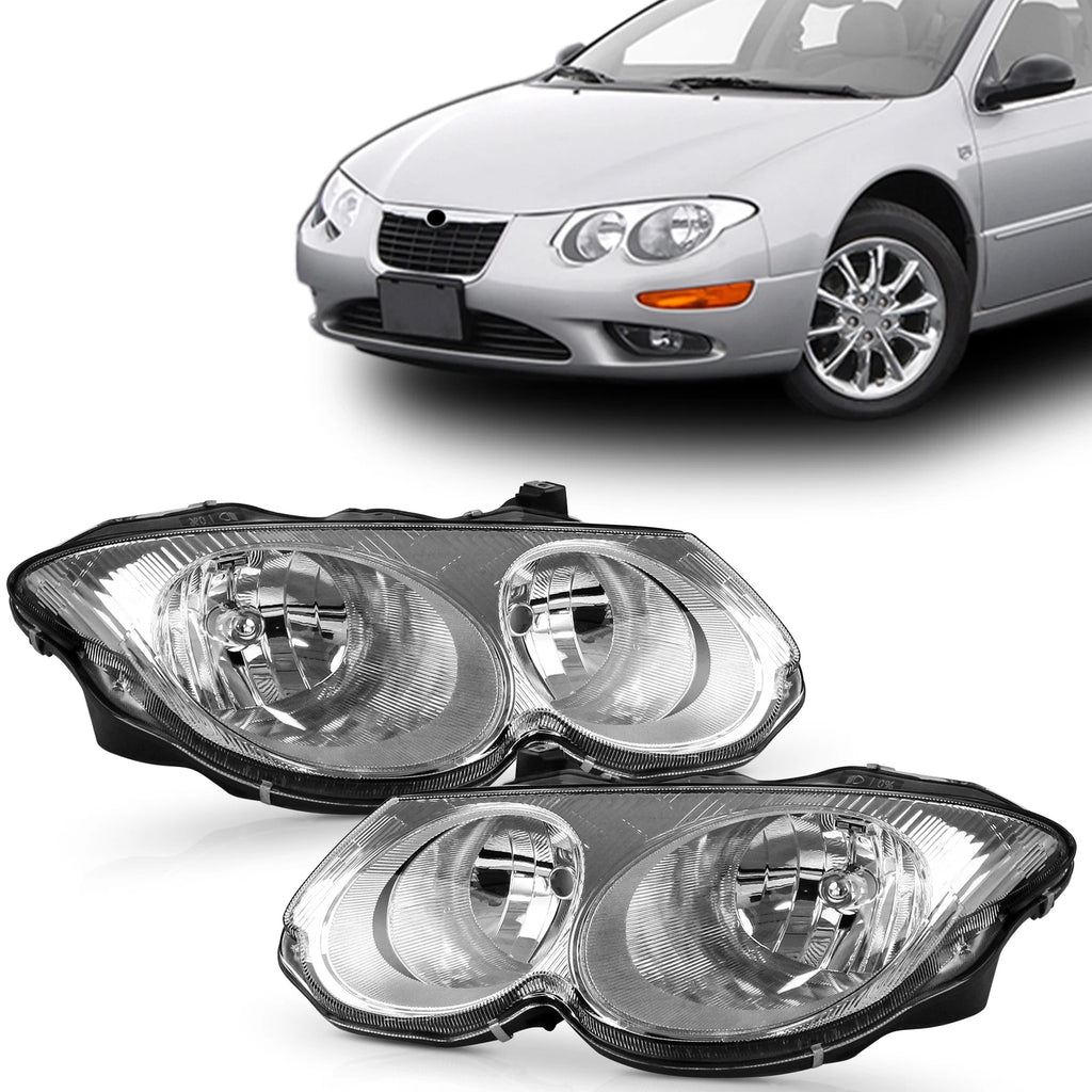 Headlight Pair Without Bulbs for Chrysler 300M (1999–2004)