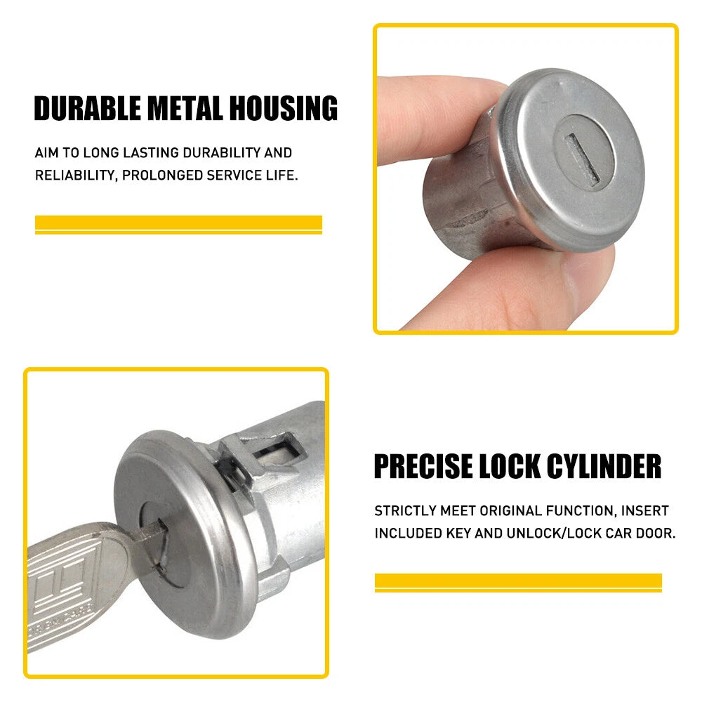Door Lock Cylinder with Keys for Chevy C10 C20 C30 1500 SUV