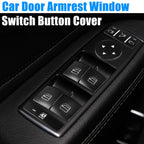 Set of 4 Front Door Armrest Window Switch Button Covers for Mercedes-Benz 