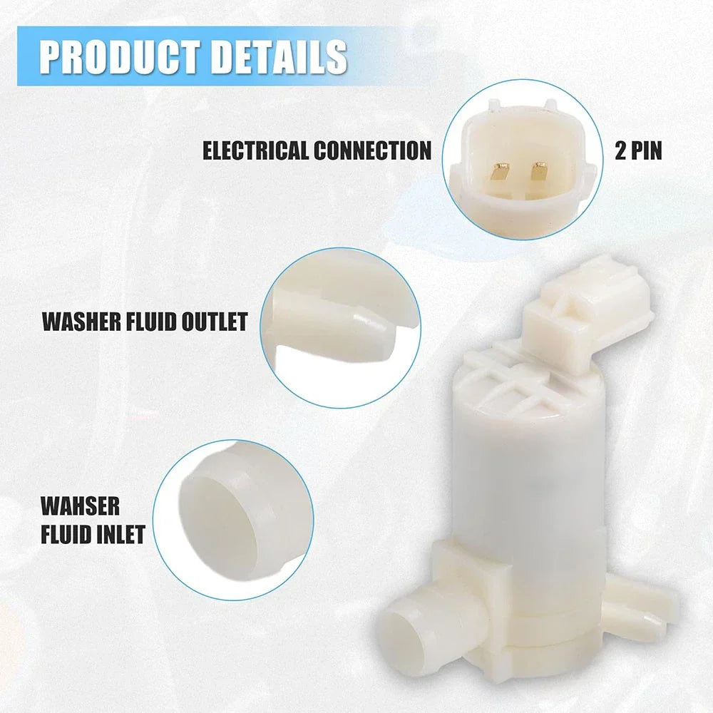 Windshield Washer Pump for INFINITI G35 G37 M35 M35H M45 Q70 Q70L (2003-2015)