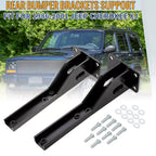 2X Welded Solid Steel Rear Bumper Bracket Support for Jeep Cherokee XJ (1986–2001)