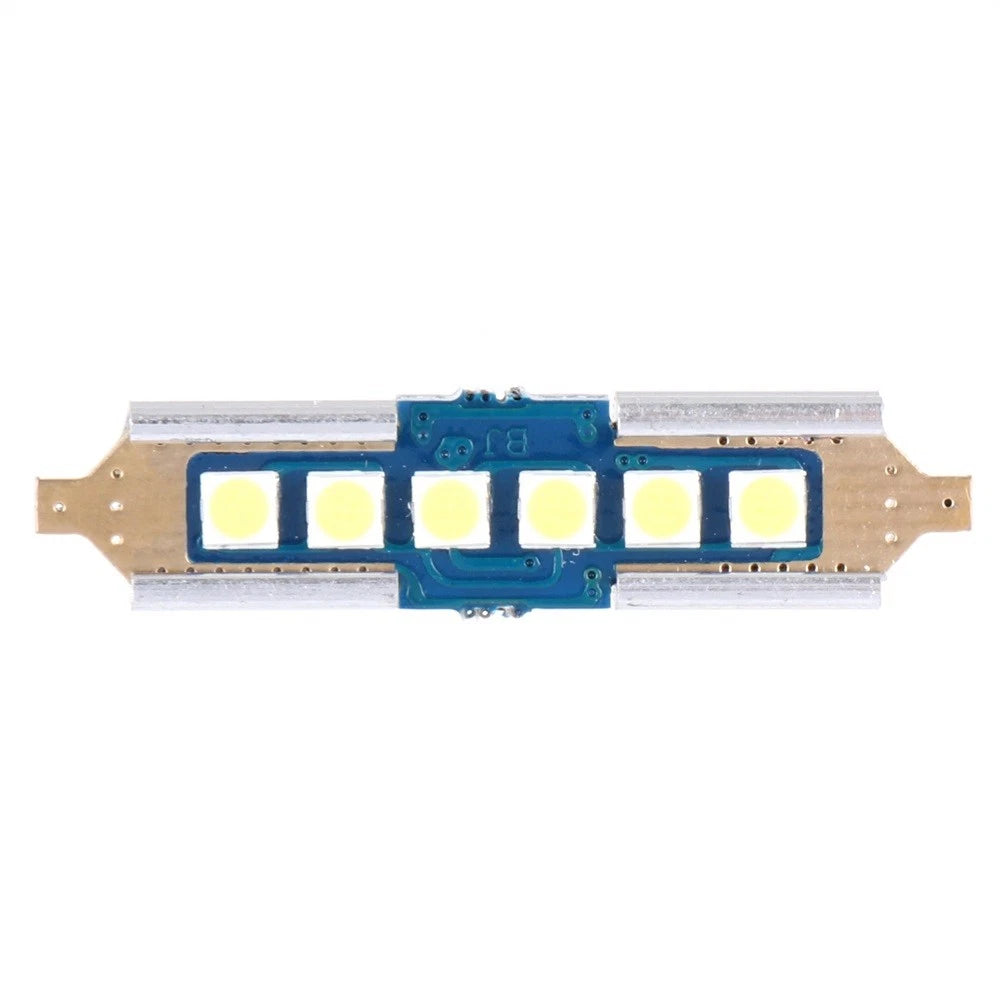 Set of 4 White 39mm 3030-6-SMD LED Festoon Bulbs for Car Interior