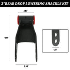 Set of 2 Rear Drop Shackles Kit for Chevy Silverado GMC Sierra 1500 (1988–2018)