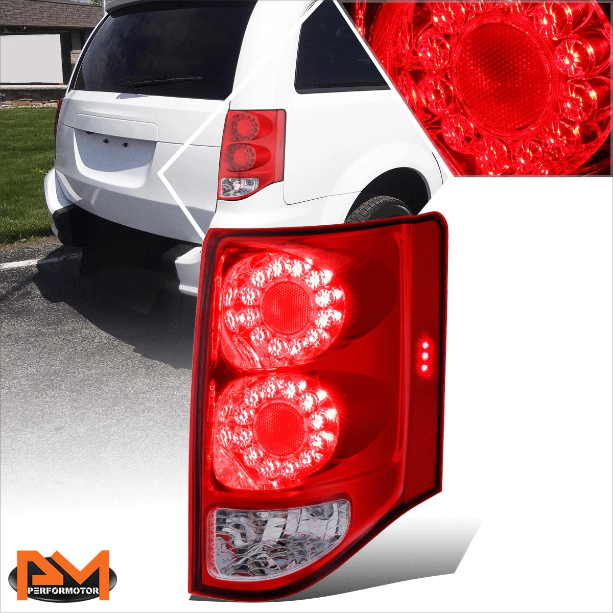 Chrome LED Taillight Brake Lamp for Dodge Grand Caravan (2011–2020)