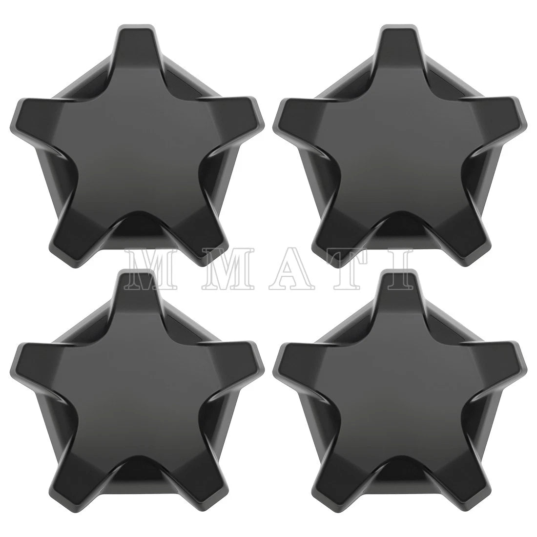 4X Matte Flash 5 Lug Rim Caps for Polaris RZR Turbo R 4 (2022–2024) #1523842-744