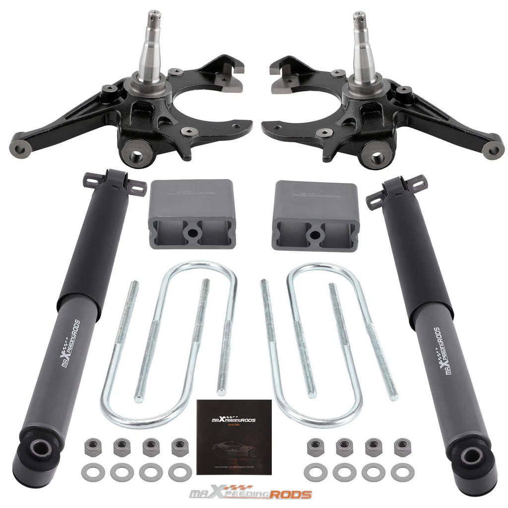 2" Drop Spindles + Shock Kit for Chevrolet S10 RWD (1982–2004)