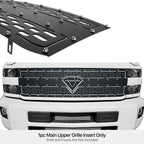 Stainless Black Sheet Grille for Chevy Silverado 2500/3500 (2015-2019)