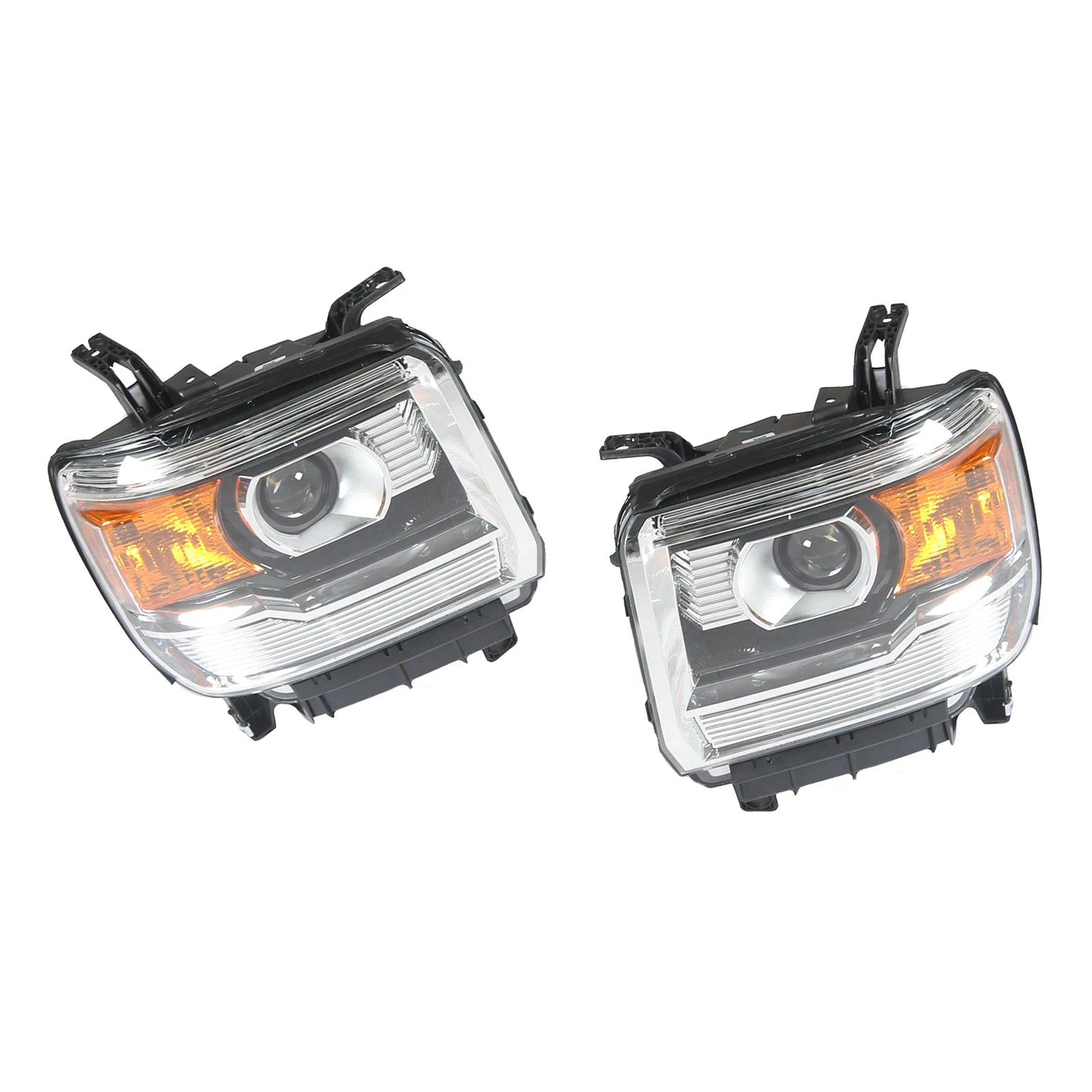 L R Halogen Headlights for GMC Sierra 1500 2014–2018, 2500HD 3500HD 2015–2019
