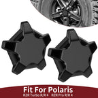 2X Matte Flash Black 5 Lug Rim Cap 1523842-744 for Polaris RZR Pro R (2022–2024)