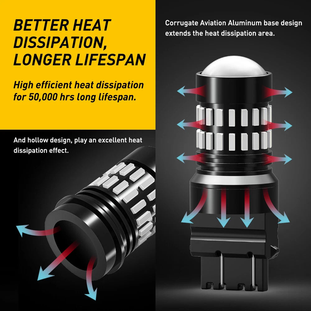 Red LED Strobe Brake Tail Light Bulbs