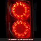 Chrome Housing Red Lens Tail Lights for Dodge Grand Caravan (2011–2020)