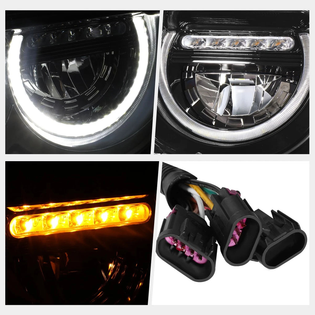 LED DRL Sequential Turn Signal Headlights for Dodge Challenger (2008–2014)