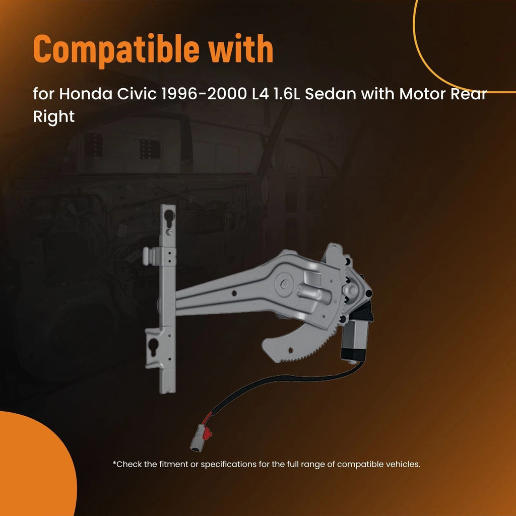 Window Regulator with Motor for Honda Civic (1996-2000) Rear Right
