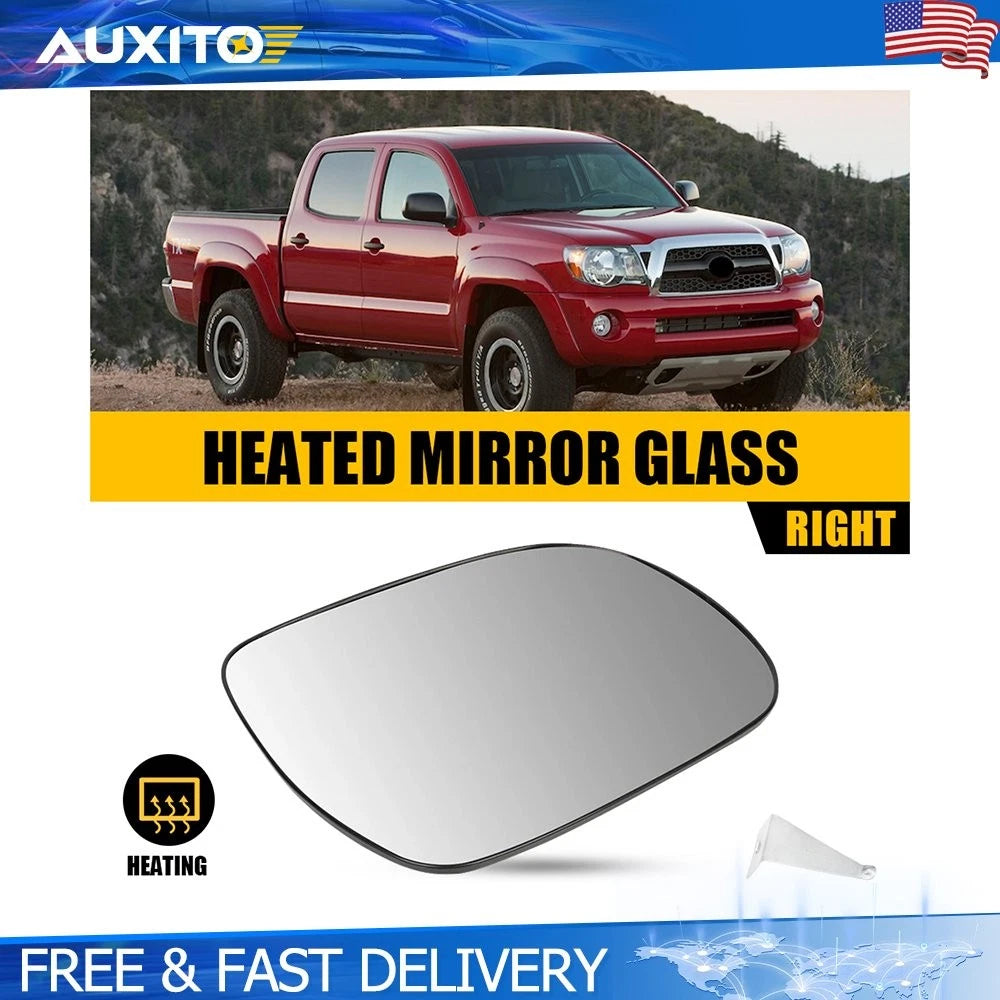 Right Side Heated Mirror Glass with Backing Plate for Toyota Tacoma (2005–2011)