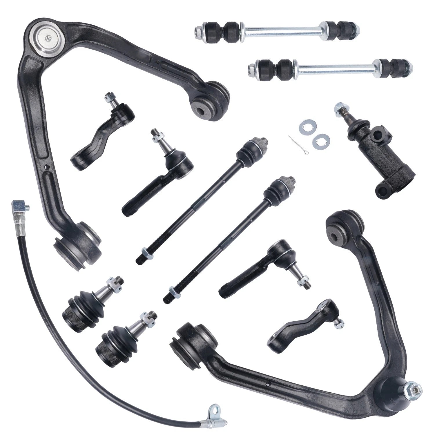 13Pcs Front Upper Control Arms Sway Bars Kit for Chevy Silverado GMC Sierra 1500 (2007–2018)
