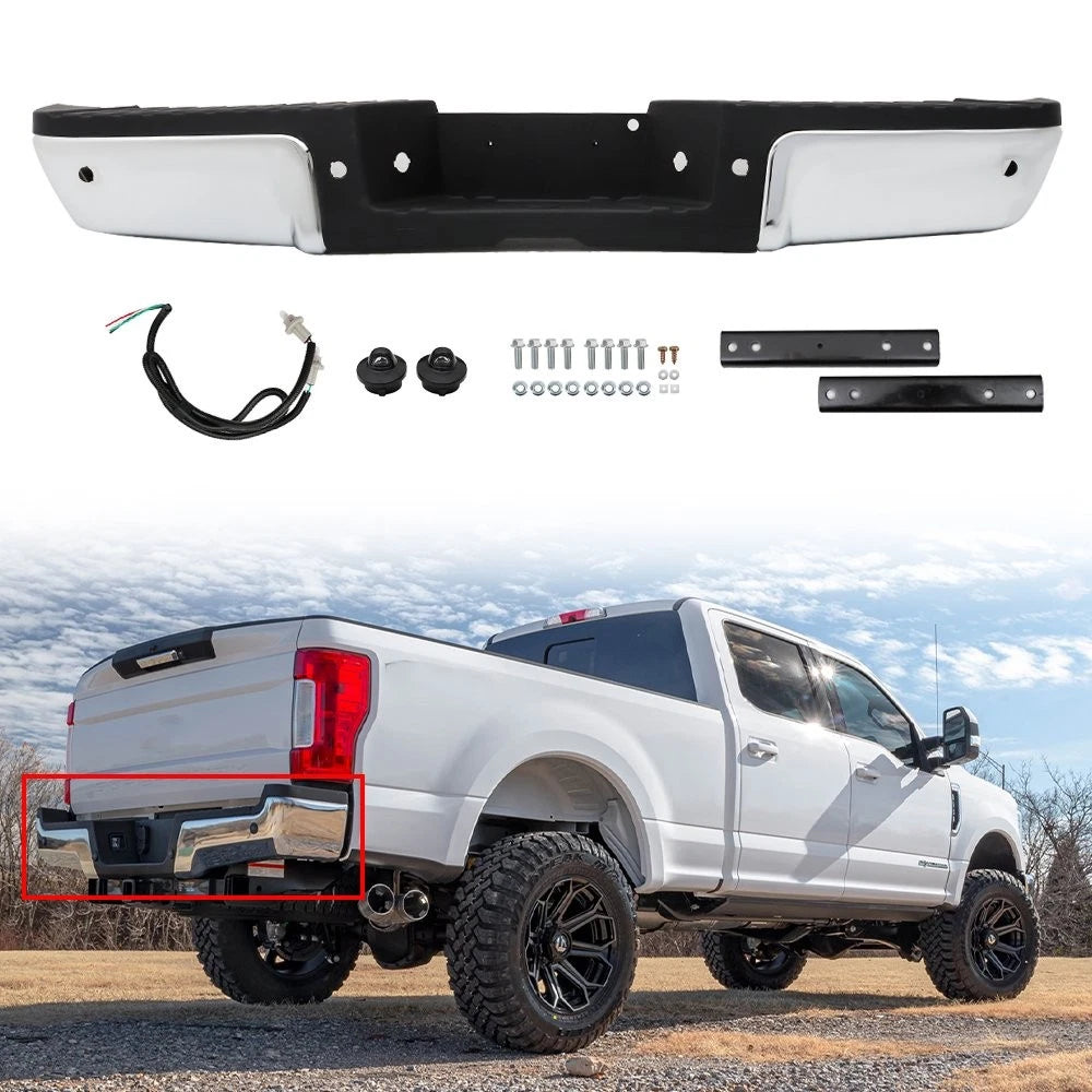 Rear Step Bumper with Sensor Hole for Ford F-250 F-350 Super Duty (2008–2016)